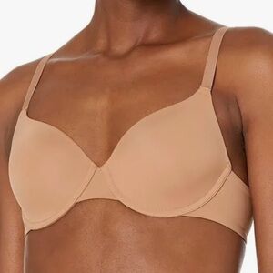 NWT - Amazon Essentials Classic Tan Padded Underwire T-Shirt Bra - Size 32D
